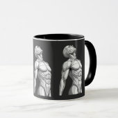 Android Anatomy: Cyborg Two-Tone Coffee Mug Mok (Voorkant rechts)