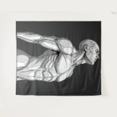 Android Anatomy: Cyborg Wall Tapestry Wandkleed (Voorkant (horizontaal))