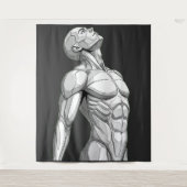 Android Anatomy: Cyborg Wall Tapestry Wandkleed (Voorkant)