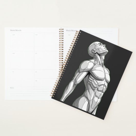Android Anatomy: Futuristic Cyborg Daily Planner (Display)