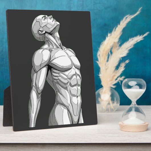 Android Anatomy: Futuristic Cyborg Desktop Plaque Fotoplaat (Zijkant)