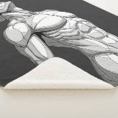 Android Anatomy: Futuristic Cyborg Sherpa Blanket Deken (3/4)