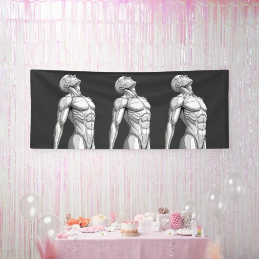 Android Anatomy: Male Cyborg Giant Wall Banner (Feest)