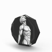 Android Anatomy: Octagonal Cyborg Acrylic Block Fotoblokken (Rechts)