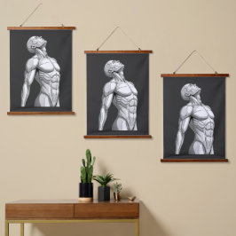 Android Anatomy: Triple Cyborg Tapestry Set Hangend Wandkleed