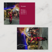 ANDROID BALLET, Antiek Red Science Fiction Visitekaartje (Voorkant / Achterkant)