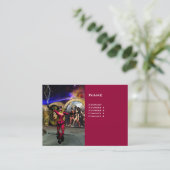 ANDROID BALLET, Antiek Red Science Fiction Visitekaartje (Staand voorkant)