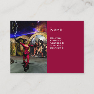 ANDROID BALLET, Antiek Red Science Fiction Visitekaartje