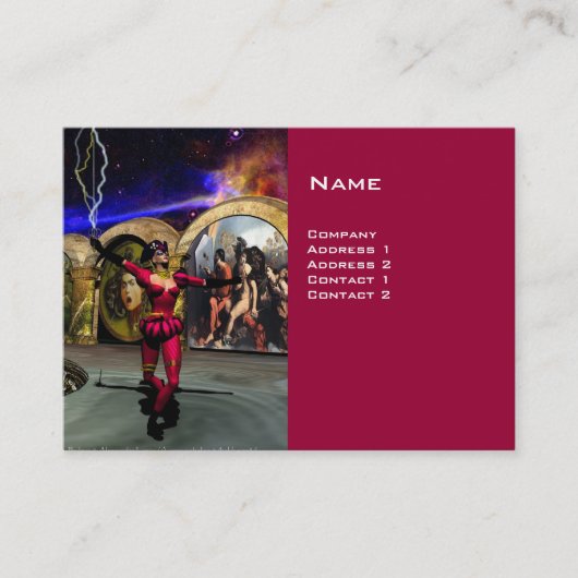 ANDROID BALLET, Antiek Red Science Fiction Visitekaartje (Voorkant)