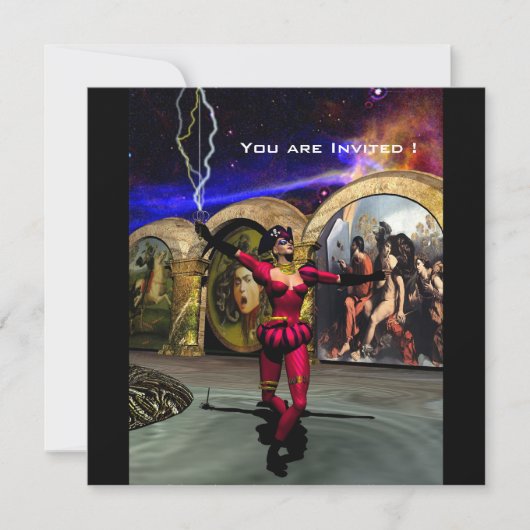 ANDROID BALLET, Black Red Blue Science Fiction Kaart (Voorkant)