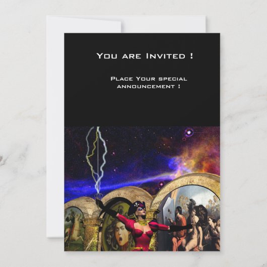 ANDROID BALLET, Black Red Blue Science Fiction Kaart (Achterkant)