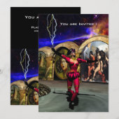 ANDROID BALLET, Black Red Blue Science Fiction Kaart (Voorkant / Achterkant)