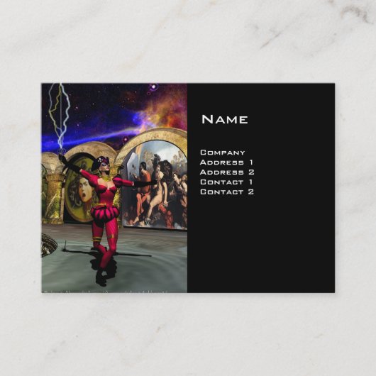 ANDROID BALLET, Black Science Fiction Visitekaartje (Voorkant)