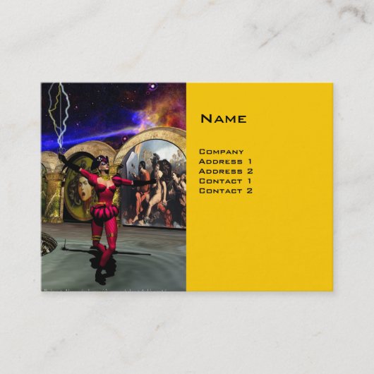 ANDROID BALLET, gele wetenschapsketen Visitekaartje (Voorkant)