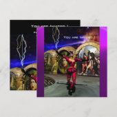 ANDROID BALLET, Red Paars Blue Science Fiction Kaart (Voorkant / Achterkant)