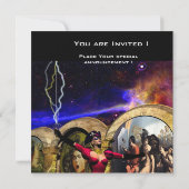 ANDROID BALLET, Red Paars Blue Science Fiction Kaart (Achterkant)