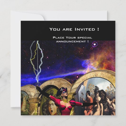 ANDROID BALLET, Red Pink Blue Science Fiction Kaart (Achterkant)