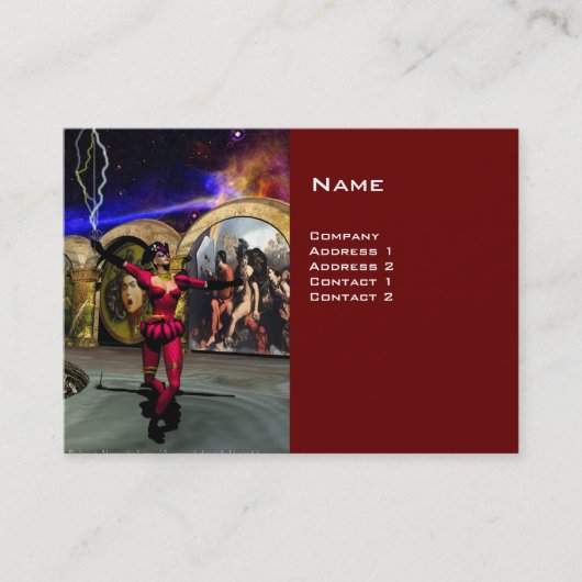 ANDROID BALLET, Red Science Fiction Visitekaartje (Voorkant)