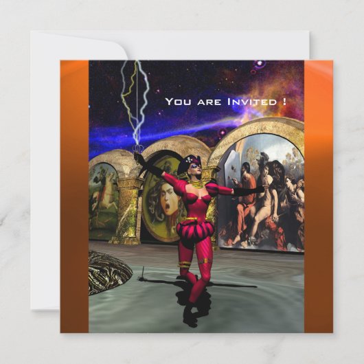 ANDROID BALLET, Rood Oranje Blau Sciencefiction Kaart (Voorkant)