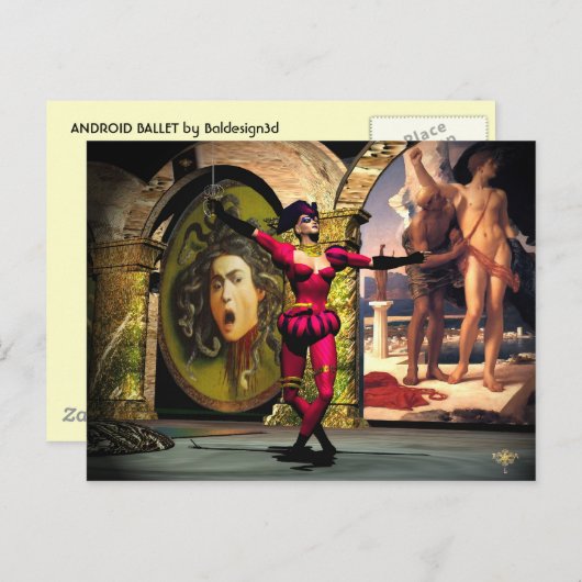 ANDROID BALLET, sciencefiction Briefkaart (Voorkant / Achterkant)