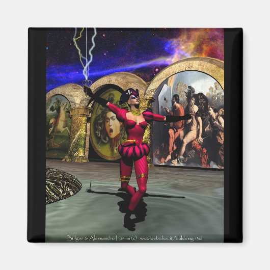 ANDROID BALLET, sciencefiction Magneet (Voorkant)