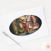 ANDROID BALLET, sciencefiction Ovale Sticker (Envelop)