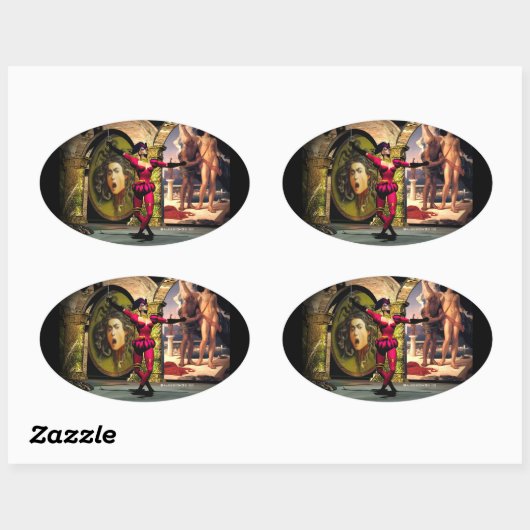 ANDROID BALLET, sciencefiction Ovale Sticker (Vel)