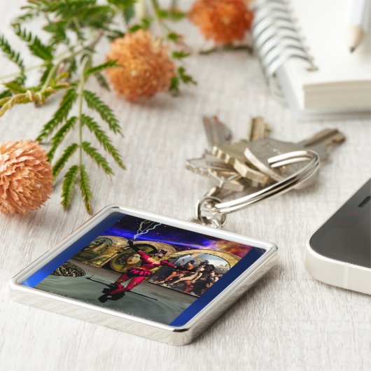 ANDROID BALLET, sciencefiction Sleutelhanger (Zijkant)