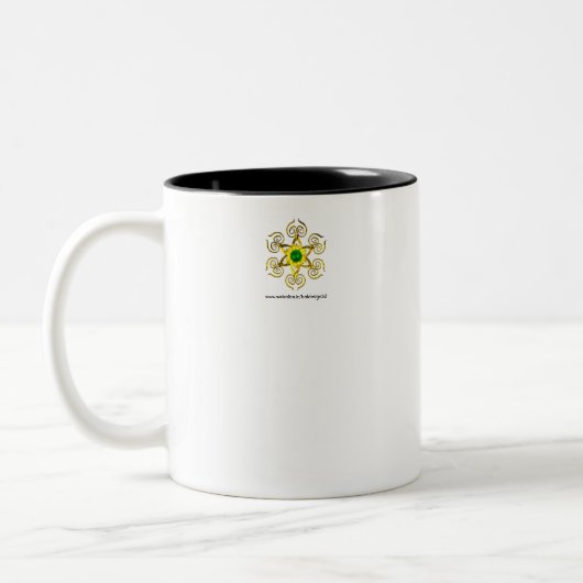 ANDROID BALLET, sciencefiction Tweekleurige Koffiemok (Links)