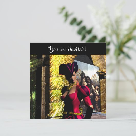 ANDROID BALLET-XENIA IN DE ORBITER, zwart rood Kaart (Staand voorkant)