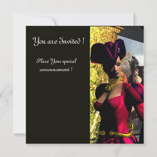 ANDROID BALLET-XENIA IN DE ORBITER, zwart rood Kaart (Achterkant)