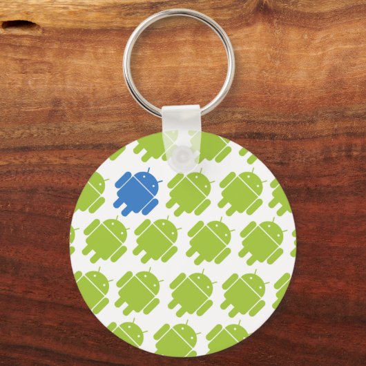 Android Blue vliegen Sleutelhanger (Voorkant)