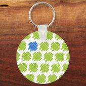 Android Blue vliegen Sleutelhanger (Voorkant)