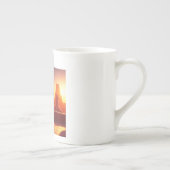 Android Drinking Coffee Looking At Pyramids Porselein Kop (Rechts)