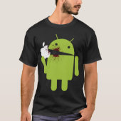 ANDROID EAT APPEN FUNNY ROBOT PHONE MOBILE SAMSUNG T-SHIRT (Voorkant)