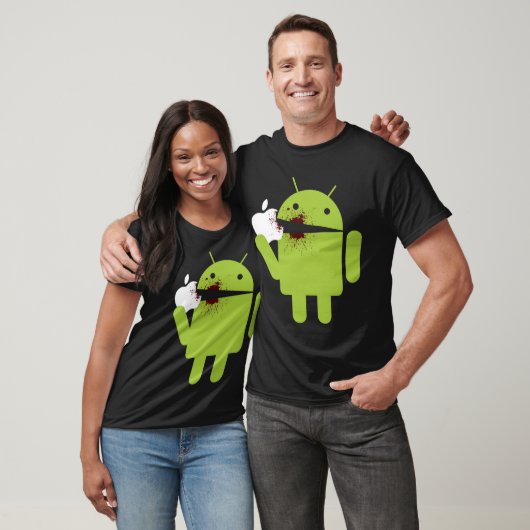 ANDROID EAT APPEN FUNNY ROBOT PHONE MOBILE SAMSUNG T-SHIRT (Unisex)