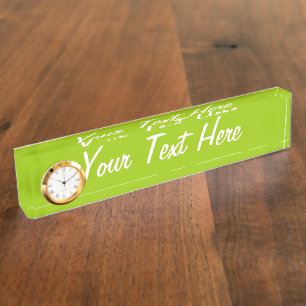 Android Green Color Decor Ready om aan te passen Naambordje