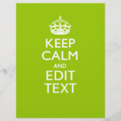 Android Green Decor Keep Calm and Jouw tekst (Voorkant)