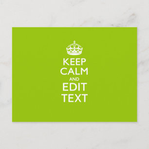 Android Green Decor Keep Calm and Jouw tekst Briefkaart