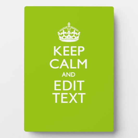 Android Green Decor Keep Calm and Jouw tekst Fotoplaat (voorkant)