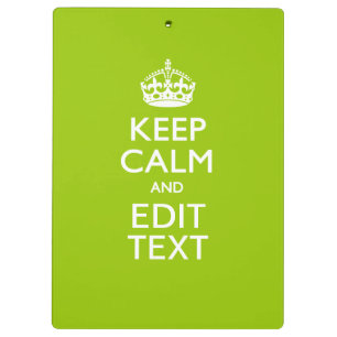 Android Green Decor Keep Calm and Jouw tekst Klembord