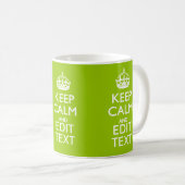 Android Green Decor Keep Calm and Jouw tekst Koffiemok (Voorkant rechts)