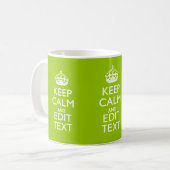 Android Green Decor Keep Calm and Jouw tekst Koffiemok (Voorkant links)