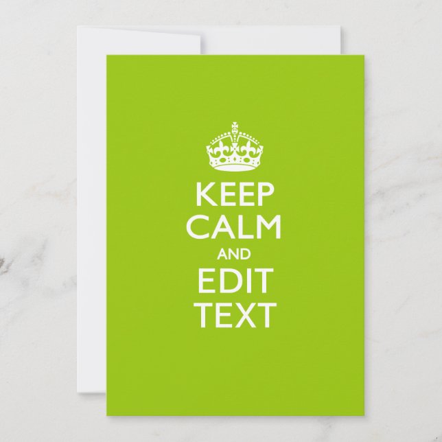 Android Green Keep Calm and Jouw tekst (Voorkant)