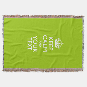 Android Green Keep Calm and Jouw tekst Deken