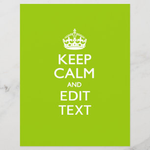 Android Green Keep Calm and Jouw tekst Flyer
