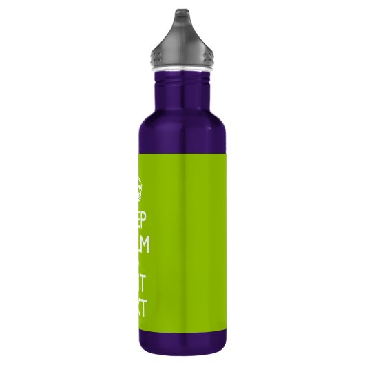 Android Green Keep Calm and Jouw tekst Waterfles (Rechts)