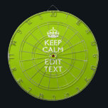 Android Green Keep Calm have Jouw tekst Dartbord<br><div class="desc">Uw gezegde Calm houden op een fijn aangepast androïde groene kleurenstijldecor met een accent. Een gepersonaliseerd gezegde van de Stijl van de Kalm van het Levensonderhoud op één van een vriendelijk gift. Een grappige of grillige poging om uw creatieve woorden op twee bewerkbare tekstregels te zetten. Vergeet niet om de...</div>