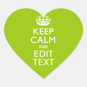 Android Green Keep Calm have Jouw tekst Hart Sticker