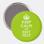 Android Green Keep Calm have Jouw tekst Magneet (Voorkant / Achterkant)